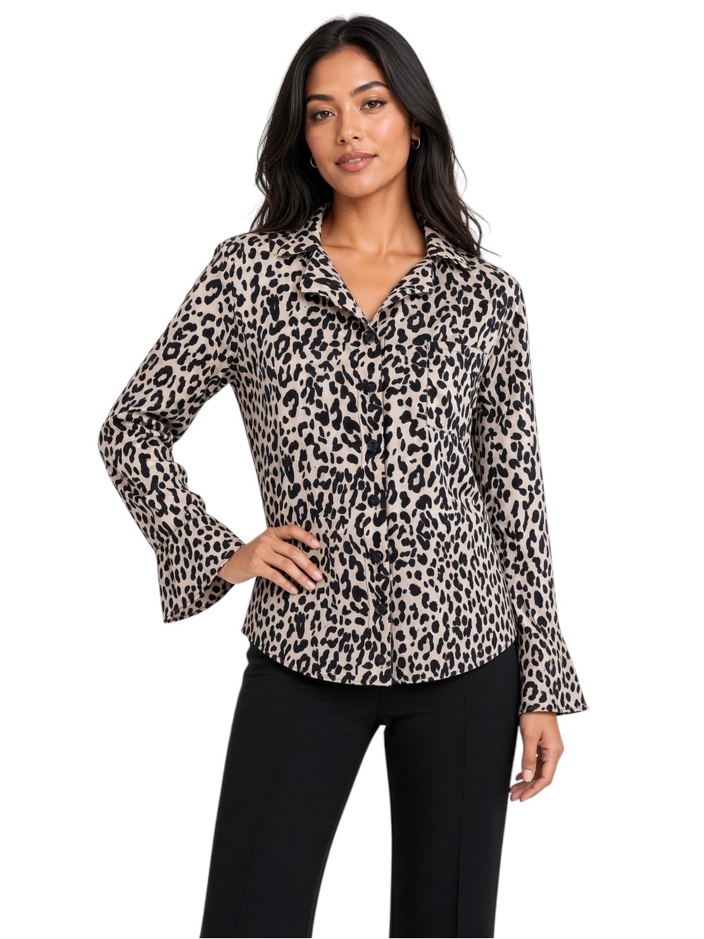 ANIMAL PRINT BLOUSE